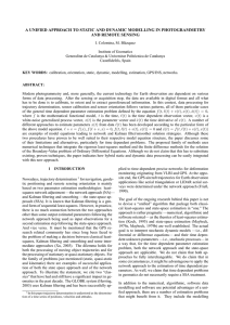 A UNIFIED APPROACH TO STATIC AND DYNAMIC MODELLING IN PHOTOGRAMMETRY