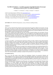 The HRS-SAP initiative: A scientific assessment of the High Resolution... instrument on board of SPOT 5 by ISPRS investigators.