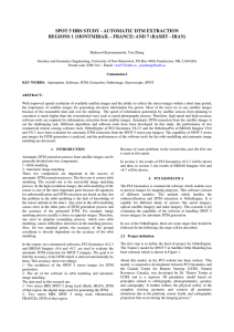 SPOT 5 HRS STUDY - AUTOMATIC DTM EXTRACTION