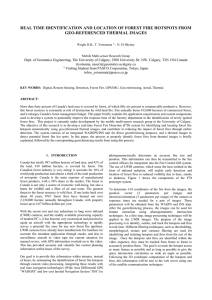 REAL TIME IDENTIFICATION AND LOCATION OF FOREST FIRE HOTSPOTS FROM