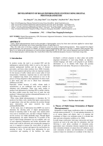 DEVELOPMENT OF ROAD INFORMATION SYSTEM USING DIGITAL PHOTOGRAMMETRY