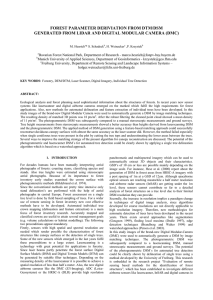 FOREST PARAMETER DERIVIATION FROM DTM/DSM