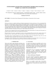 SYSTEM DESIGN OF DISASTER MANEGEMENT INFORMATION SYSTEM IN