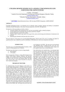 UTILIZING REMOTE SENSING DATA AND REAL TIME KINEMATICS GPS