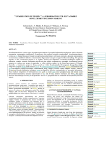 VISUALIZATION OF GEOSPATIAL INFORMATION FOR SUSTAINABLE DEVELOPMENT DECISION MAKING