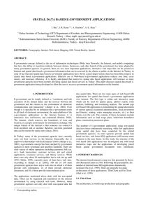 SPATIAL DATA BASED E-GOVERNMENT APPLICATIONS