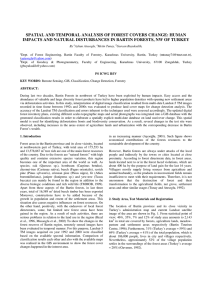 SPATIAL AND TEMPORAL ANALYSIS OF FOREST COVERS CHANGE: HUMAN