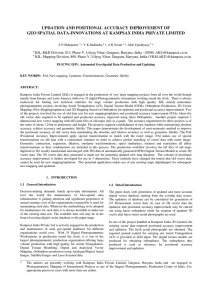 UPDATION AND POSITIONAL ACCURACY IMPROVEMENT OF