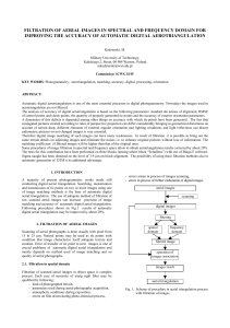 FILTRATION OF AERIAL IMAGES IN SPECTRAL AND FREQUENCY DOMAIN FOR