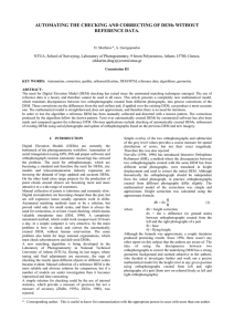 AUTOMATING THE CHECKING AND CORRECTING OF DEMs WITHOUT REFERENCE DATA.