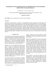 OPTIMIZED PATCH BACKPROJECTION IN ORTHORECTIFICATION FOR HIGH RESOLUTION SATELLITE IMAGES