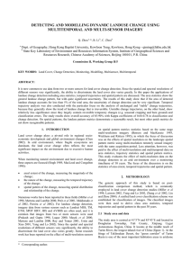 DETECTING AND MODELLING DYNAMIC LANDUSE CHANGE USING MULTITEMPORAL AND MULTI-SENSOR IMAGERY