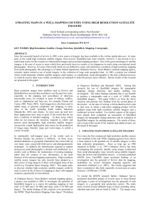UPDATING MAPS IN A WELL-MAPPED COUNTRY USING HIGH RESOLUTION SATELLITE IMAGERY