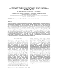 BRIDGING REMOTE SENSING ANALYSTS AND DECISION-MAKERS;