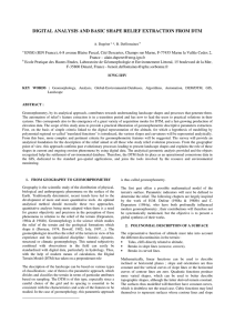 DIGITAL ANALYSIS AND BASIC SHAPE RELIEF EXTRACTION FROM DTM