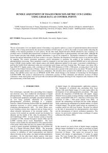 BUNDLE ADJUSTMENT OF IMAGES FROM NON-METRIC CCD CAMERA