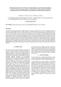 INVESTIGATION OF ACCURACY FOR DIGITAL ELEVATION MODELS