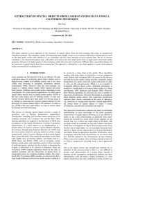 EXTRACTION OF SPATIAL OBJECTS FROM LASER-SCANNING DATA USING A CLUSTERING TECHNIQUE