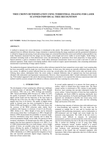 TREE CROWN DETERMINATION USING TERRESTRIAL IMAGING FOR LASER