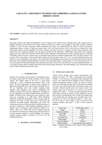 A QUALITY ASSESSMENT OF REPEATED AIRBORNE LASER SCANNER OBSERVATIONS