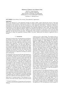 Adjustment of Airborne Laser Altimetry Strips Sagi Filin , George Vosselman