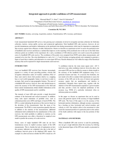 Integrated approach to predict confidence of GPS measurement