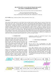 QUANTITATIVE ANALYSIS OF IMAGE QUALITY OF LOSSY COMPRESSION IMAGES