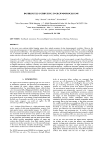 DISTRIBUTED COMPUTING IN GROUND PROCESSING