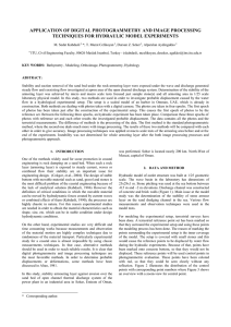 APPLICATION OF DIGITAL PHOTOGRAMMETRY AND IMAGE PROCESSING