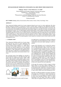 DETAILED RELIEF MODELING OF BUILDING FACADES FROM VIDEO SEQUENCES