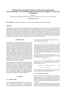 TOPOGRAPHY AND DISPLACEMENT OF POLAR GLACIERS FROM