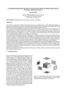 A UNIFIED FRAMEWORK FOR THE AUTOMATIC MATCHING OF POINTS AND... MULTIPLE ORIENTED IMAGES