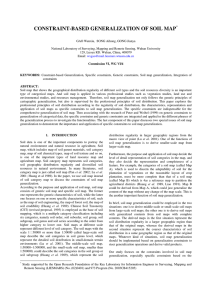 CONSTRAINT-BASED GENERALIZATION OF SOIL MAP  *