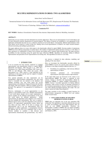 MULTIPLE REPRESENTATIONS IN DBMS: TWO ALGORITHMS