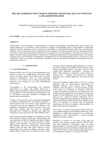 THE MULTI-RESOLUTION CHARACTERISTICS OF SPATIAL DATA IN VIETNAM LAND ADMINISTRATION