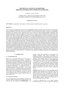 THE DIGITAL NATIONAL FRAMEWORK - BRIDGING INFORMATION THROUGH GEOGRAPHY
