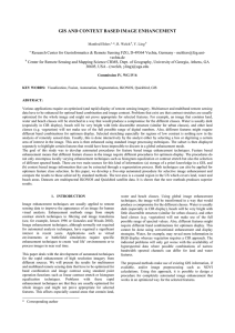 GIS AND CONTEXT BASED IMAGE ENHANCEMENT