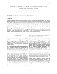 1 SPATIAL AND TEMPORAL ANALYSIS OF CUTANEOUS LEISHMANIASIS