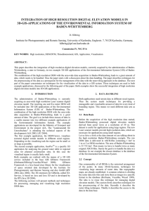 INTEGRATION OF HIGH RESOLUTION DIGITAL ELEVATION MODELS IN