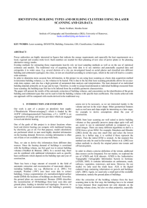 IDENTIFYING BUILDING TYPES AND BUILDING CLUSTERS USING 3D-LASER SCANNING AND GIS-DATA
