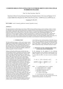 COMBINED RIDGE-STEIN ESTIMATOR IN EXTERIOR ORIENTATION FOR LINEAR PUSHBROOM IMAGERY