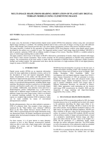 MULTI-IMAGE SHAPE-FROM-SHADING: DERIVATION OF PLANETARY DIGITAL TERRAIN MODELS USING CLEMENTINE IMAGES