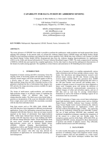 CAPABILITY FOR DATA FUSION BY AIRBORNE SENSING