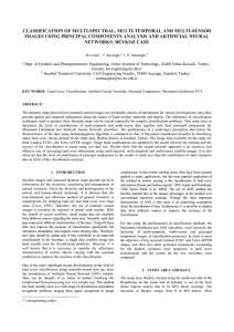 CLASSIFICATION OF MULTI-SPECTRAL, MULTI-TEMPORAL AND MULTI-SENSOR