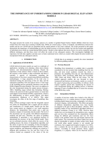 THE IMPORTANCE OF UNDERSTANDING ERROR IN LIDAR DIGITAL ELEVATION MODELS