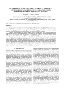 ORTHORECTIFICATION AND GEOMETRIC QUALITY ASSESSMENT