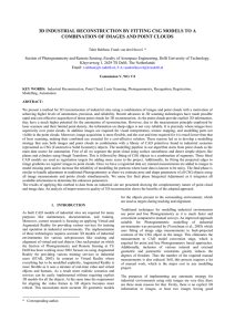 3D INDUSTRIAL RECONSTRUCTION BY FITTING CSG MODELS TO A