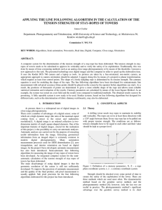 APPLYING THE LINE FOLLOWING ALGORITHM IN THE CALCULATION OF THE