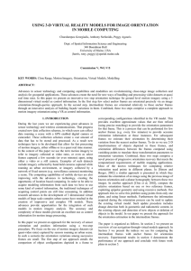 USING 3-D VIRTUAL REALITY MODELS FOR IMAGE ORIENTATION IN MOBILE COMPUTING