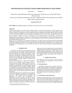 THE RESEARCH OF TRANSECT-BASED THREE-DIMENSIONAL ROAD MODEL